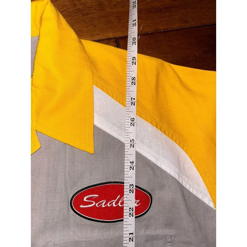 Chase Authentic M&M Mechanic Button‎ Shirt Elliott Sadler stitched Size XL Y2K